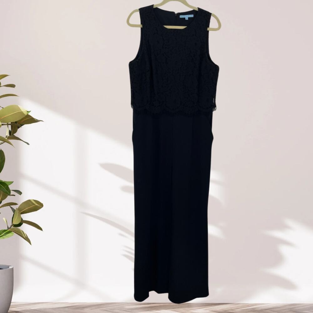ANTONIO MELANI Black Lace Jumpsuit